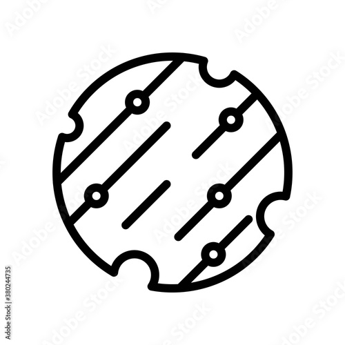 space or planet related mercury planet with circles vector in lineal style,