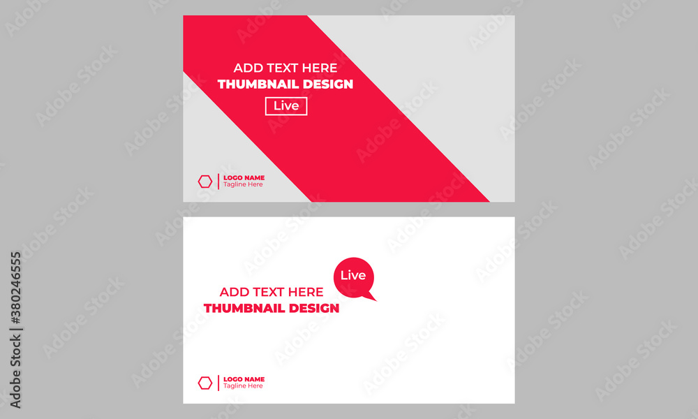 Thumbnails Design - Vector template Thumbnails Design - Vector template