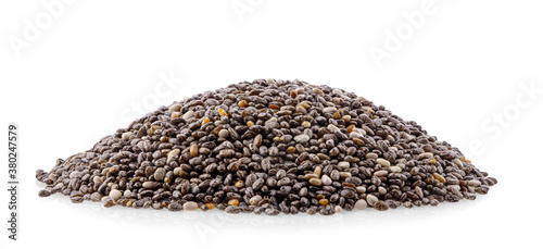 chia seeds isolated on white