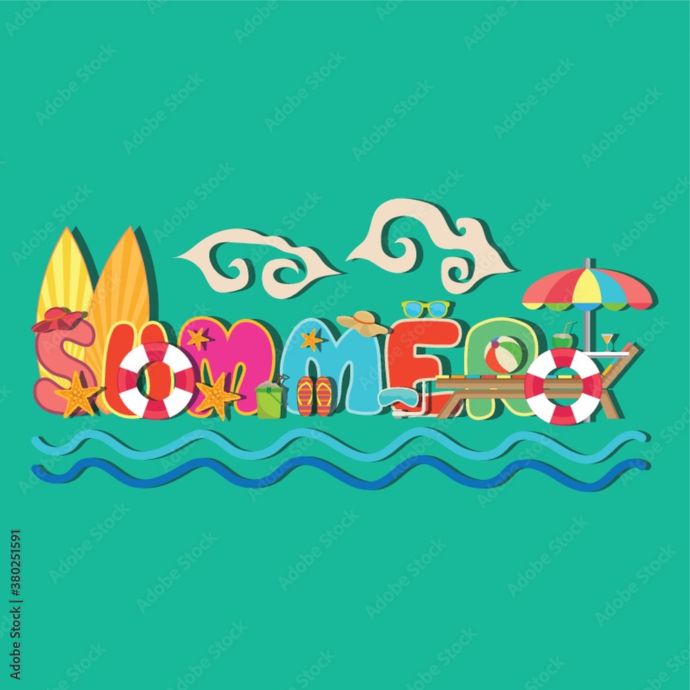summer lettering design