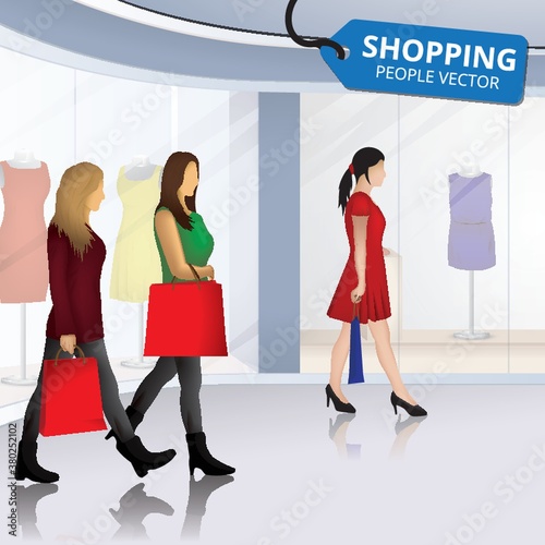 People shopping design
