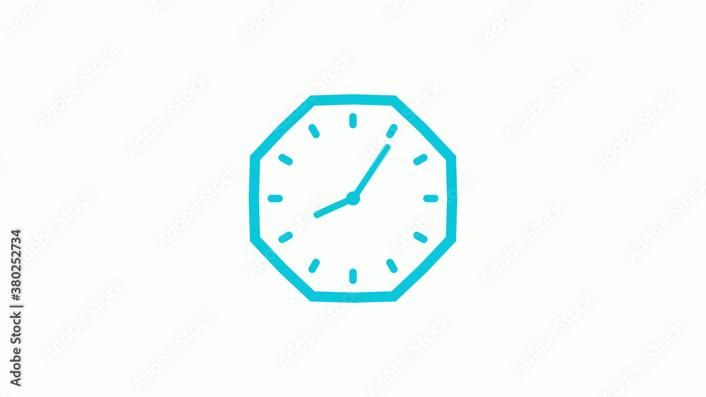 Counting down 12 hours clock icon with trick,cyan color clock icon Counting down 12 hours clock icon with trick,cyan color clock icon