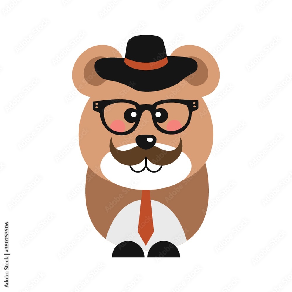 cute rat with hat and glasses cute rat with hat and glasses