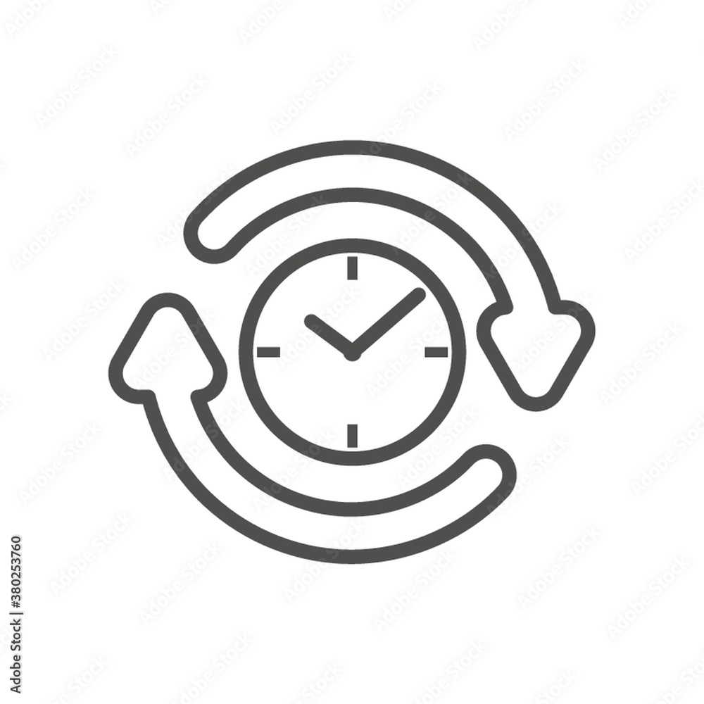 clock with clockwise icon clock with clockwise icon
