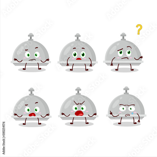 Cartoon character of silver cloche with what expression
