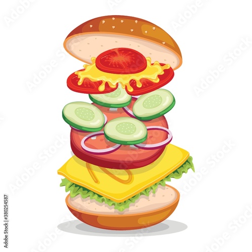 tossed cheeseburger