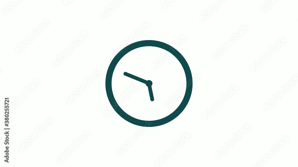 New cyan dark circle 12 hours counting down clock icon without trick,clock icon on white background New cyan dark circle 12 hours counting down clock icon without trick,clock icon on white background