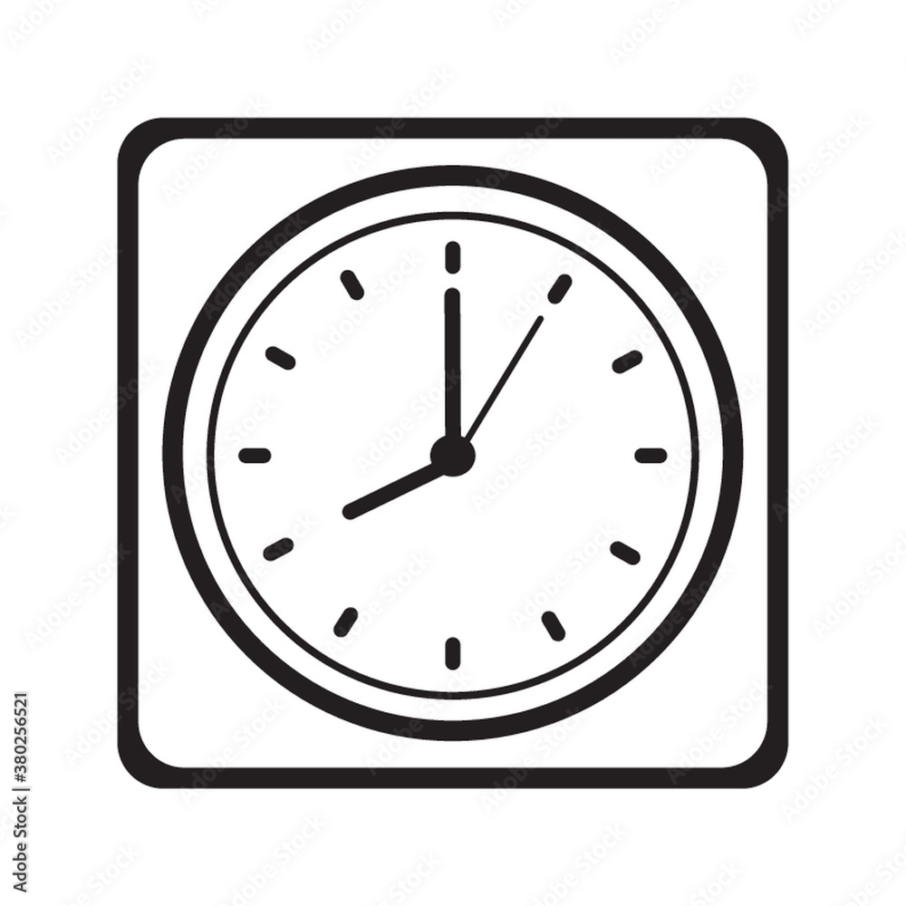 Clock icon. Clock icon.