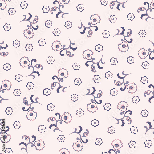 Fototapeta Naklejka Na Ścianę i Meble -  Floral background. Seamless vector pattern