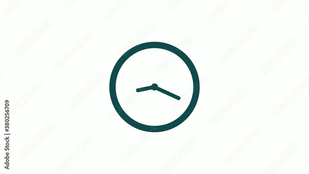 New cyan dark circle 12 hours counting down clock icon without trick,clock icon on white background New cyan dark circle 12 hours counting down clock icon without trick,clock icon on white background