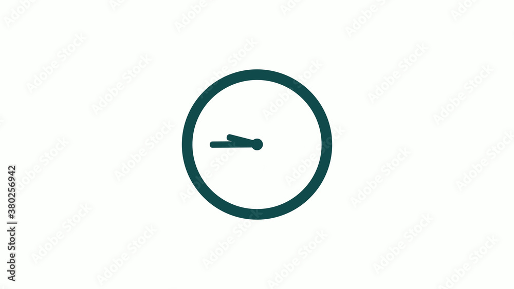 New cyan dark circle 12 hours counting down clock icon without trick,clock icon on white background New cyan dark circle 12 hours counting down clock icon without trick,clock icon on white background