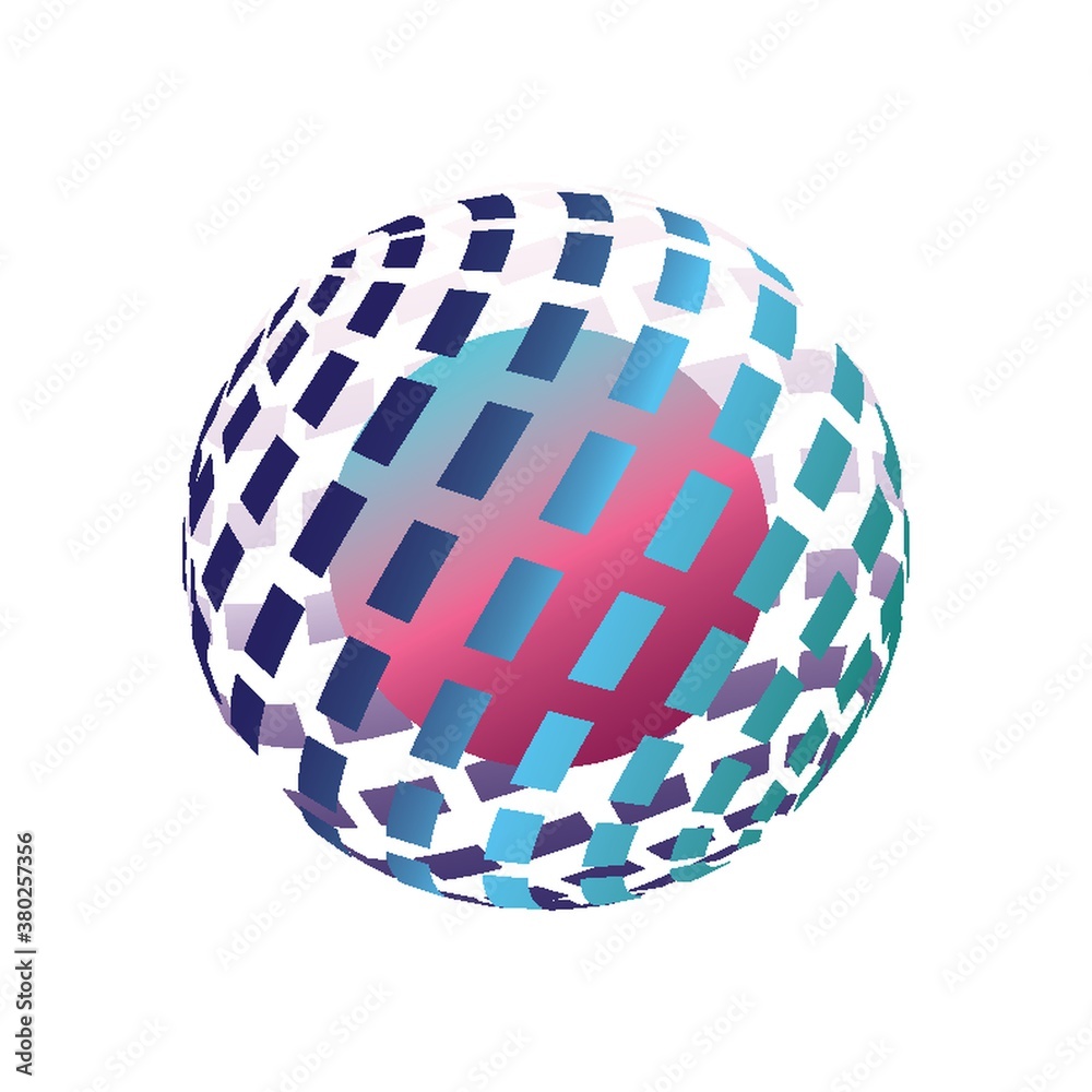 Obraz premium globe logo element with abstract design