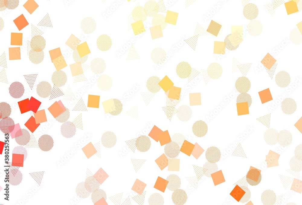 Light Orange vector pattern with polygonal style with circles. Light Orange vector pattern with polygonal style with circles.