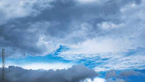 Huge black clouds in the sky