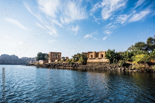 Obraz na plátně Temple of Isis on Agilkia island, moved from Philae island, Aswan, Egypt