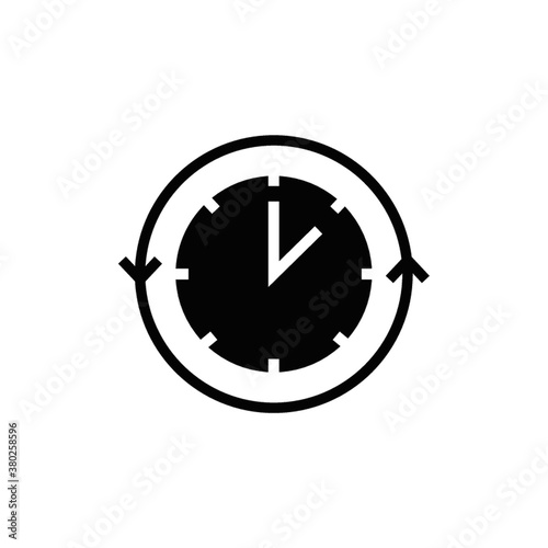 Clock with arrow icon