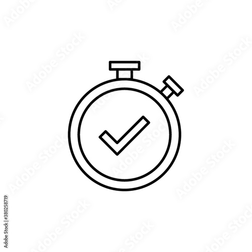 Stopwatch with check mark