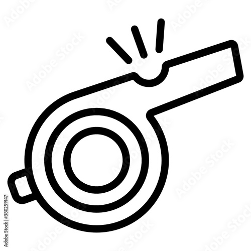 
An umpire whistle vector in trendy flat style 
