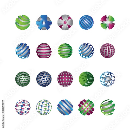 Set of logo elements