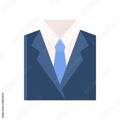 supper market or online shopping related male or boy dress with tie vector in flat style,