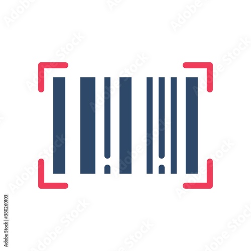 Obraz na płótnie supper market or online shopping related bar code or scane code vector in flat style, w salonie