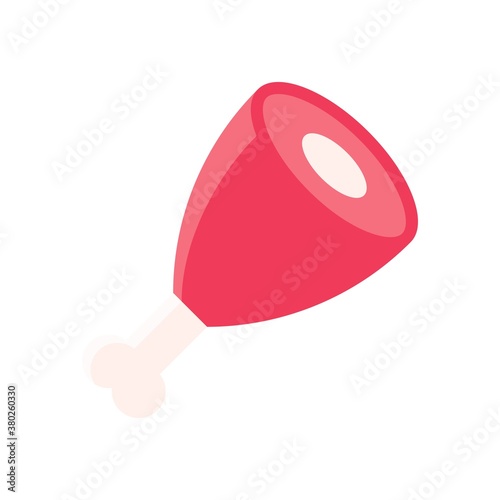 supper market or online shopping related chicken piece with bones vector in flat style,