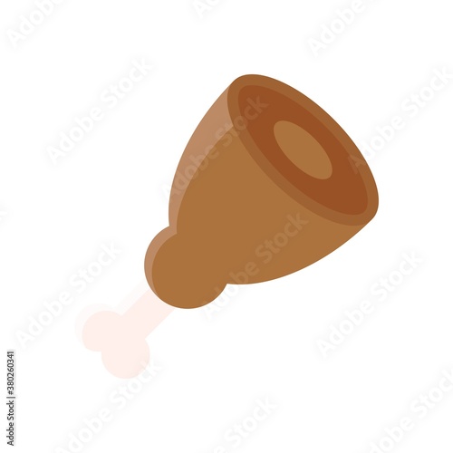 supper market or online shopping related chicken piece with bones vector in flat style,