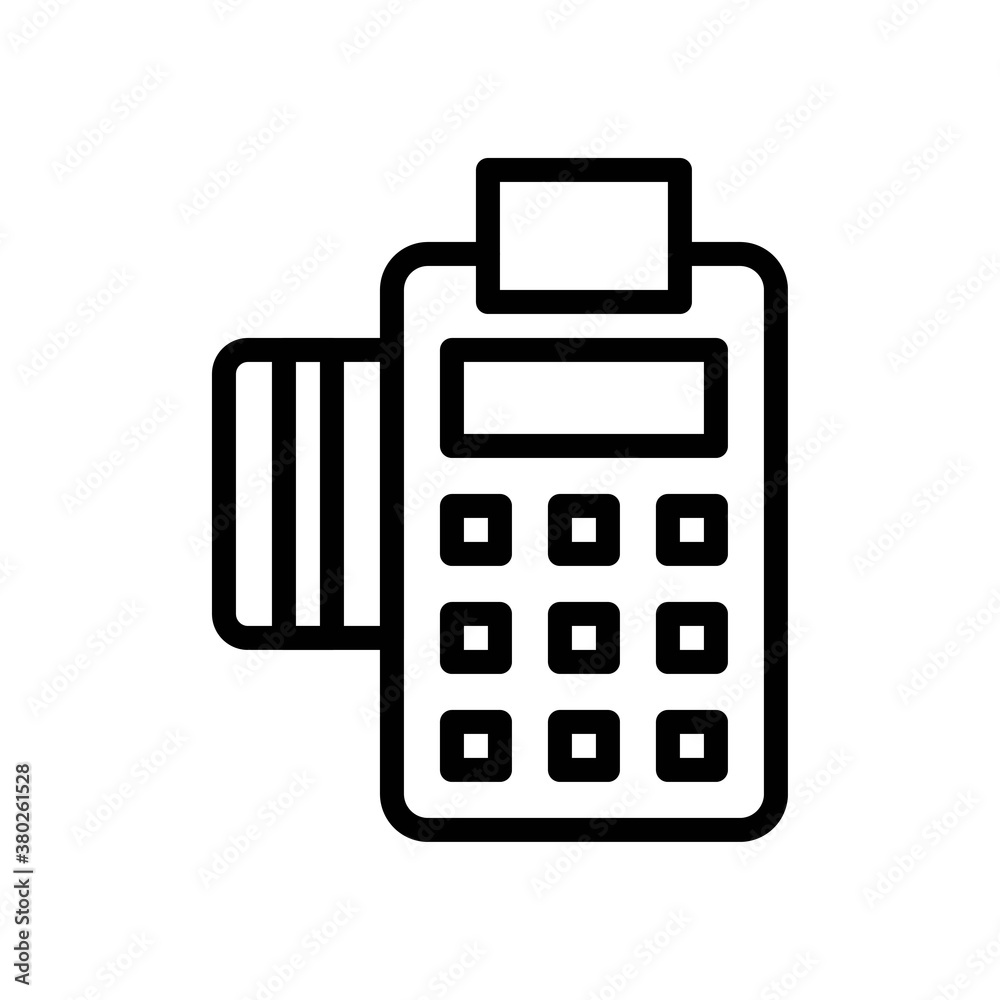 supper market or online shopping related bill machine with credit card and bill vector in lineal style, supper market or online shopping related bill machine with credit card and bill vector in lineal style,