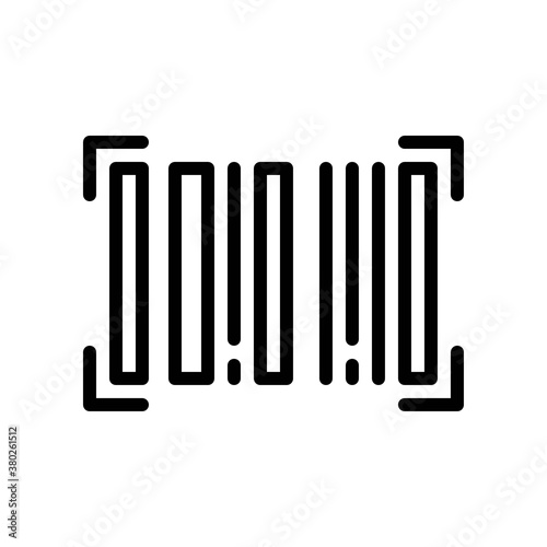 supper market or online shopping related bar code or scane code vector in lineal style,
