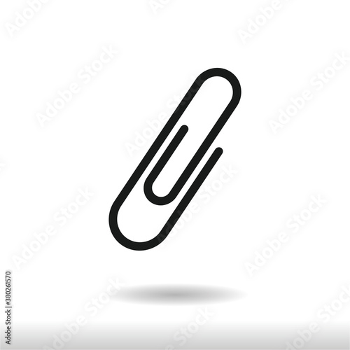 Paper Clip icon vector . Paperclip sign