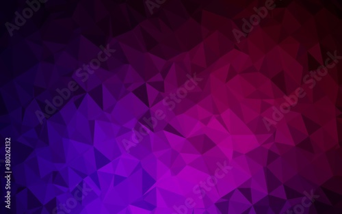 Dark Purple vector polygonal template. A completely new color illustration in a vague style. Elegant pattern for a brand book.