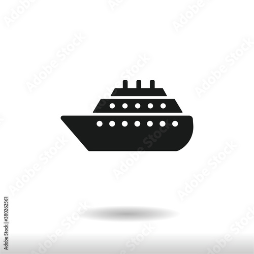 Ship icon vector . Shipping sign