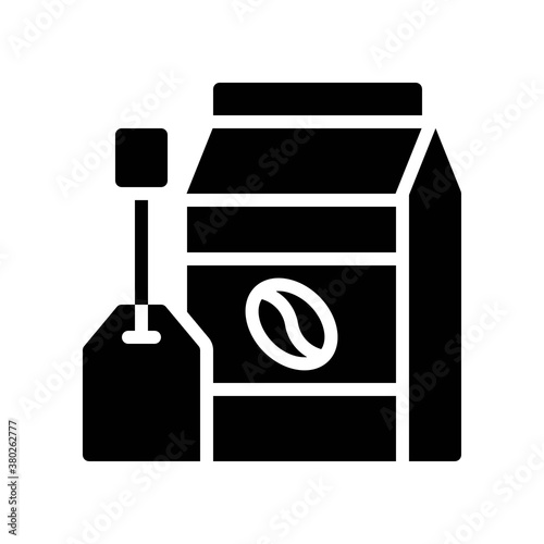 supper market or online shopping related paper box coffee with tea pack vector in solid design,