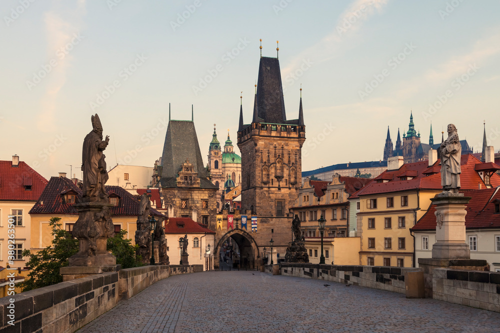Charles Bridge in Prague at Sunrise - Czech Republic Charles Bridge in Prague at Sunrise - Czech Republic