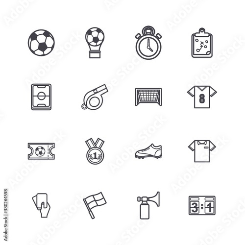 set of soccer icons