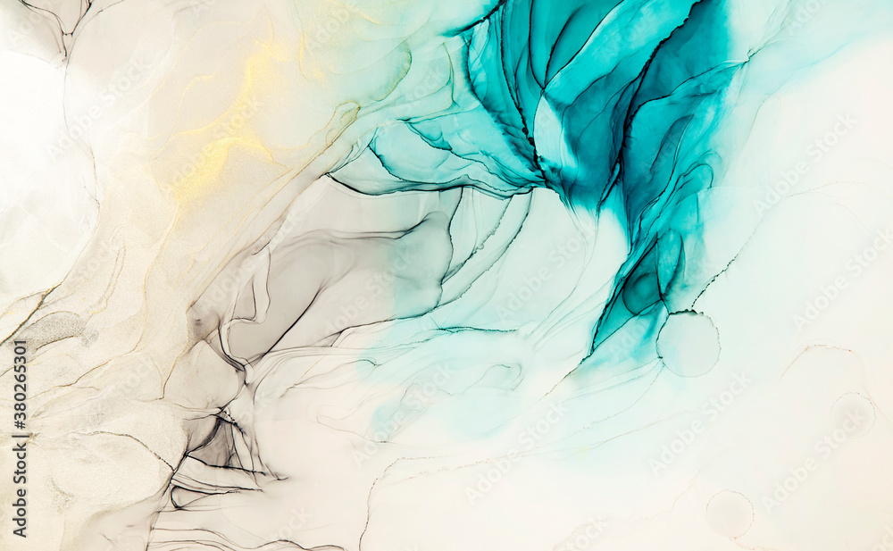 Fototapeta premium Abstract ink art drawing background