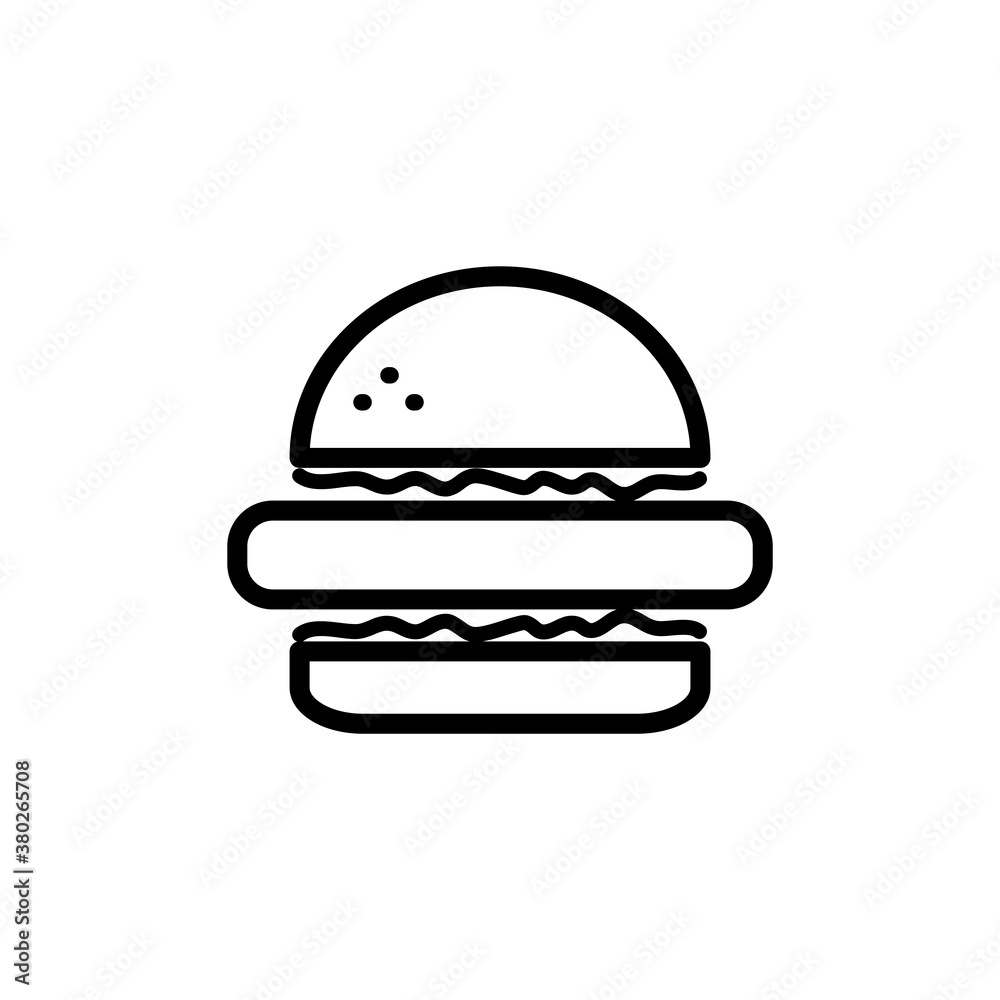 Burger Icon Design Vector Template Illustration Burger Icon Design Vector Template Illustration