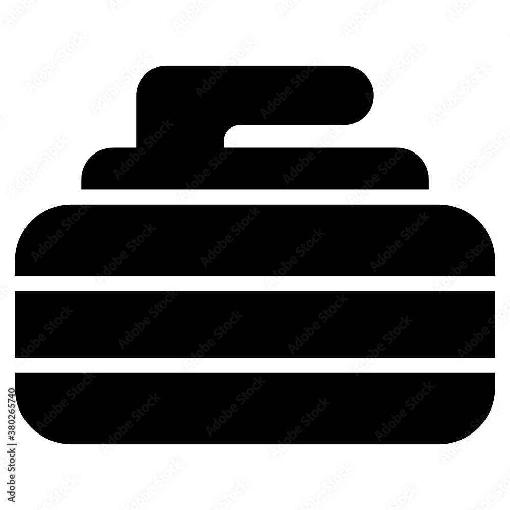Curling rock, outdoor sports in editable style
Curling rock, outdoor sports in editable style