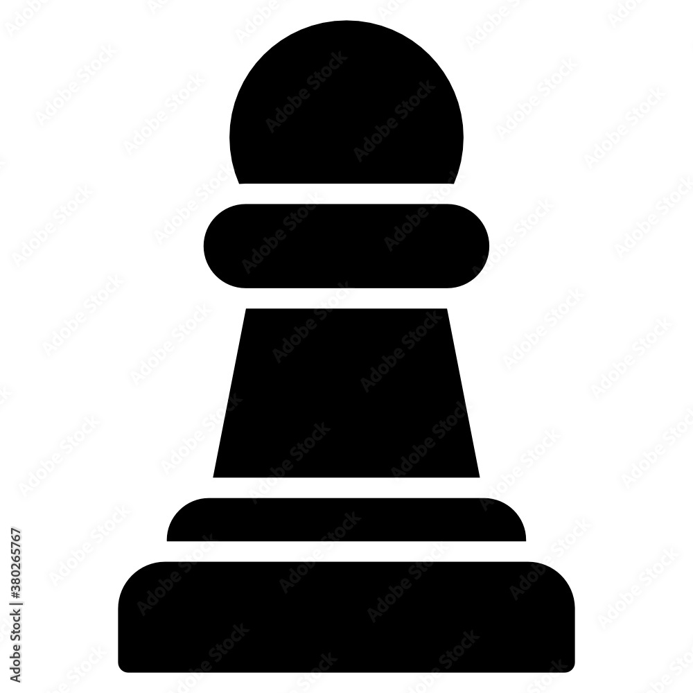 
Flat vector design of chess piece, rook pawn 

