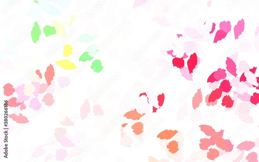 Light Pink, Yellow vector pattern with random forms.