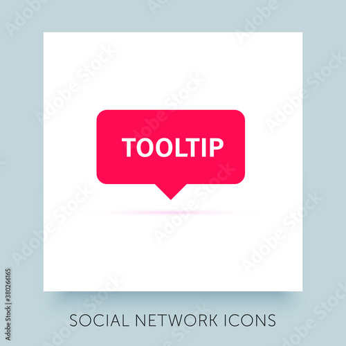 Social network app icon. UX UI design tooltip element. Instagram notification vector icon. Symbol for web site and mobile application.