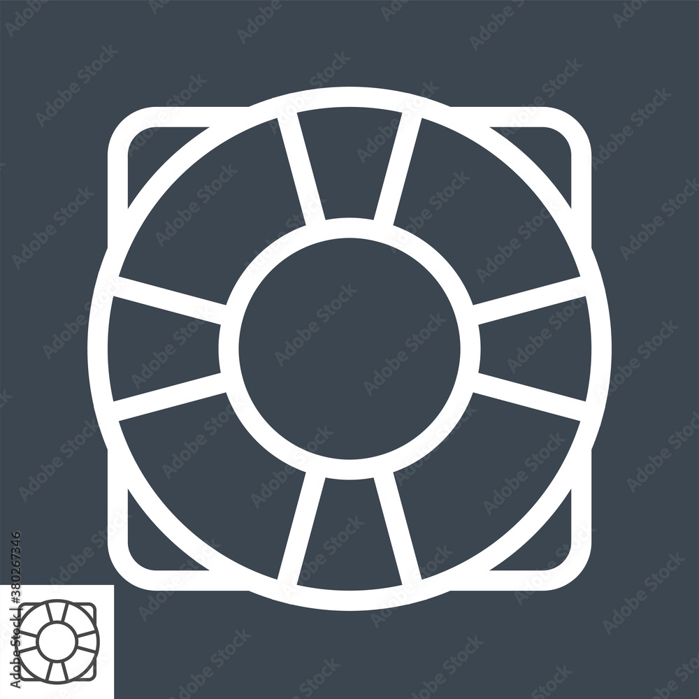 Lifebuoy Thin Line Vector Icon. Flat icon isolated on the black background. Editable EPS file. Vector illustration. Lifebuoy Thin Line Vector Icon. Flat icon isolated on the black background. Editable EPS file. Vector illustration.