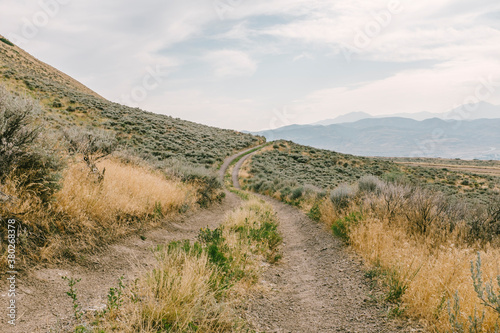 Dirt road mountain pass in Utah