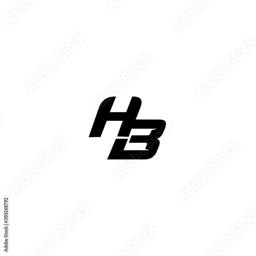 HB H B Letter Logo Design Template