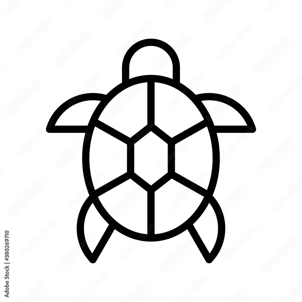 Hawaii icon related hawaii turtle with neck and legs vector in lineal style, Hawaii icon related hawaii turtle with neck and legs vector in lineal style,
