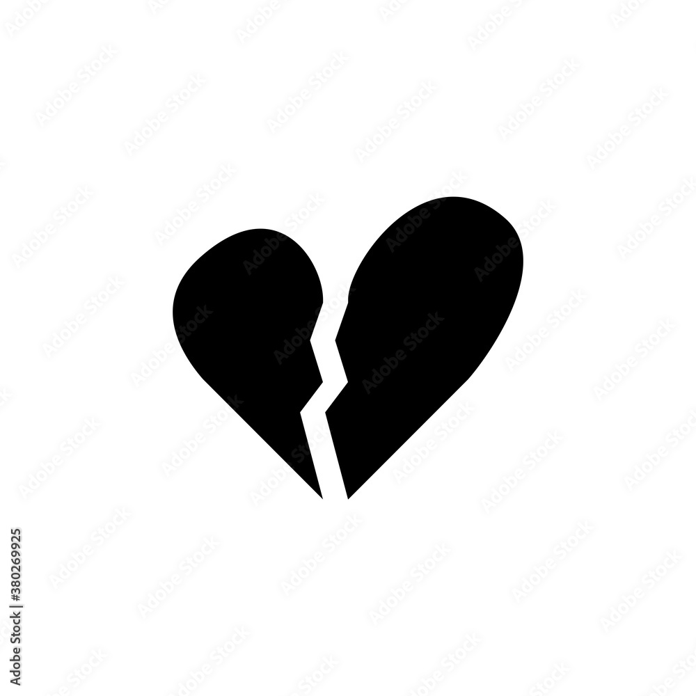 Broken Heart icon Design Vector Template Illustration Broken Heart icon Design Vector Template Illustration
