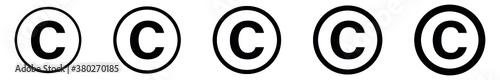 copyright symbol on transparent background. copyright sign. copyright icon
