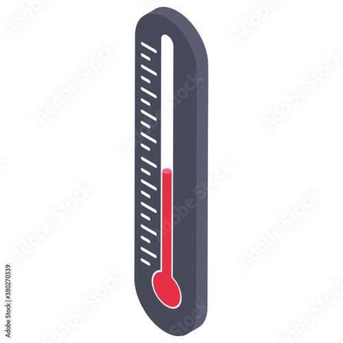 
Isometric icon of temperature
