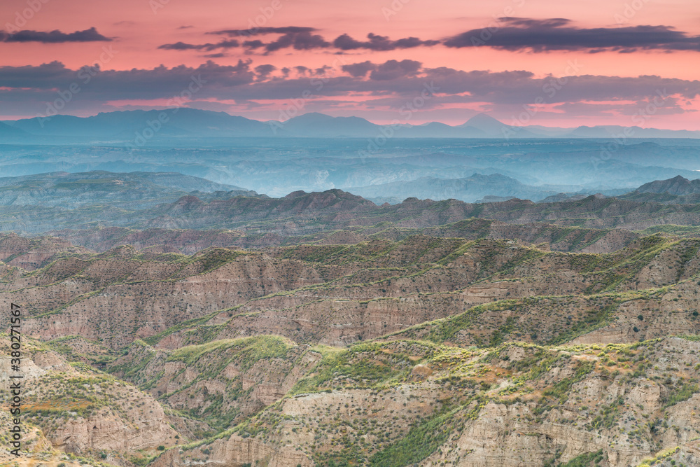 Semidesert landscape at sunrise Semidesert landscape at sunrise
