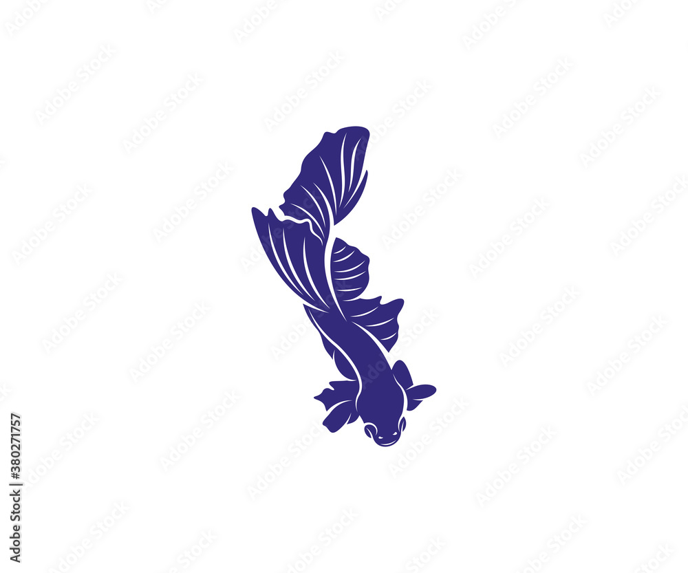 Betta fish vector illustration, fighting fish logo design template Betta fish vector illustration, fighting fish logo design template